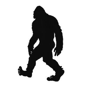 Black Metal Laser Cut Bigfoot Walking Wall Sculpture Home Decor Sasquatch Art